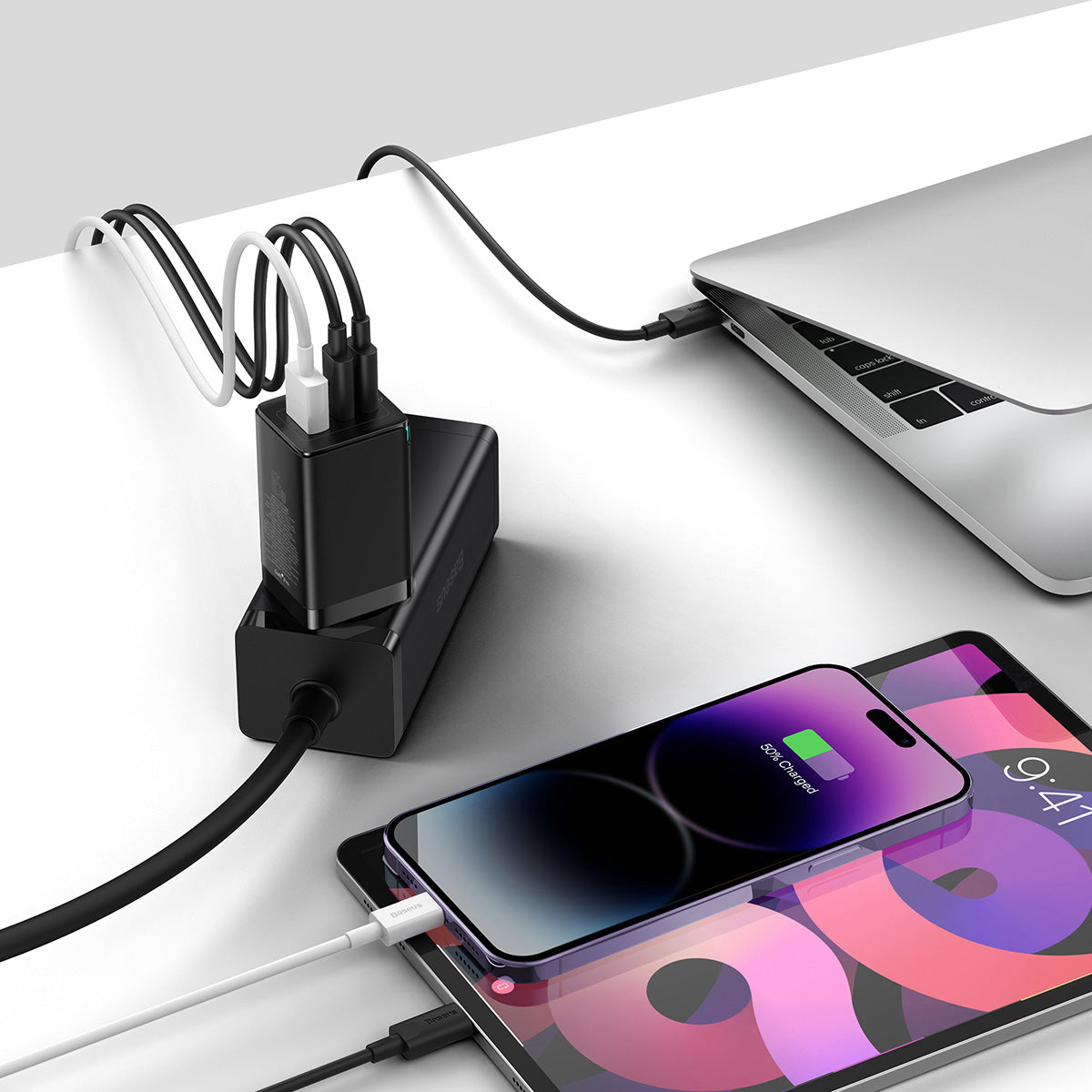 Baseus GaN5 Pro 3 Ports Fast Charger 65W