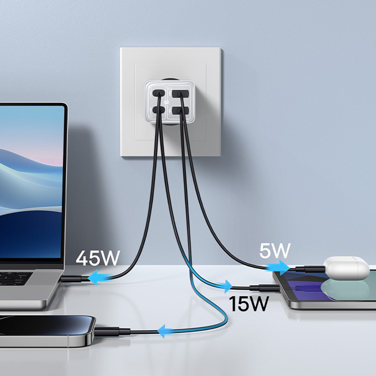 Baseus GaN6 Pro 4 Ports Fast Charger 65W