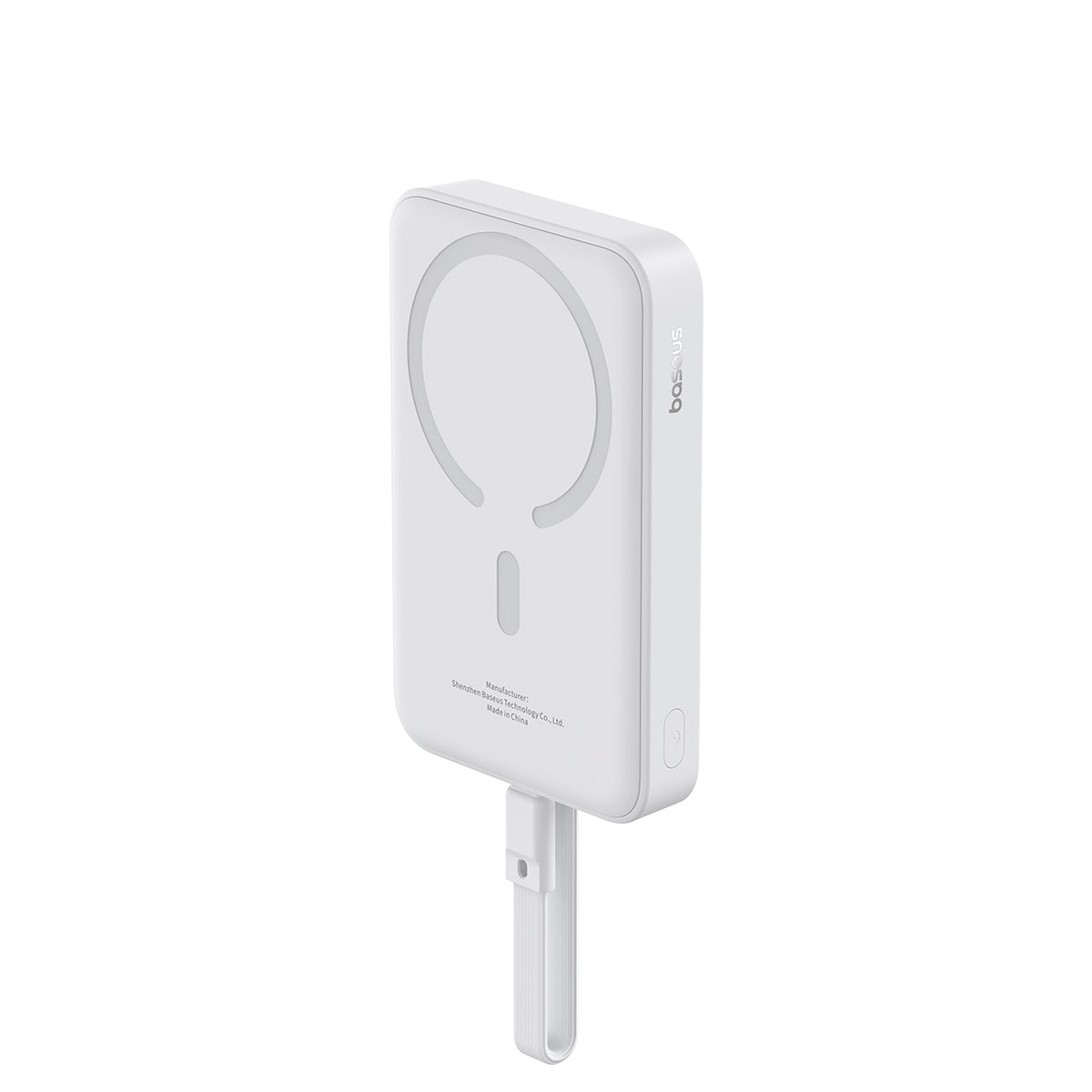 Baseus Magnetic Power Bank 30W 10000mAh With Built-in USB-C Cable White