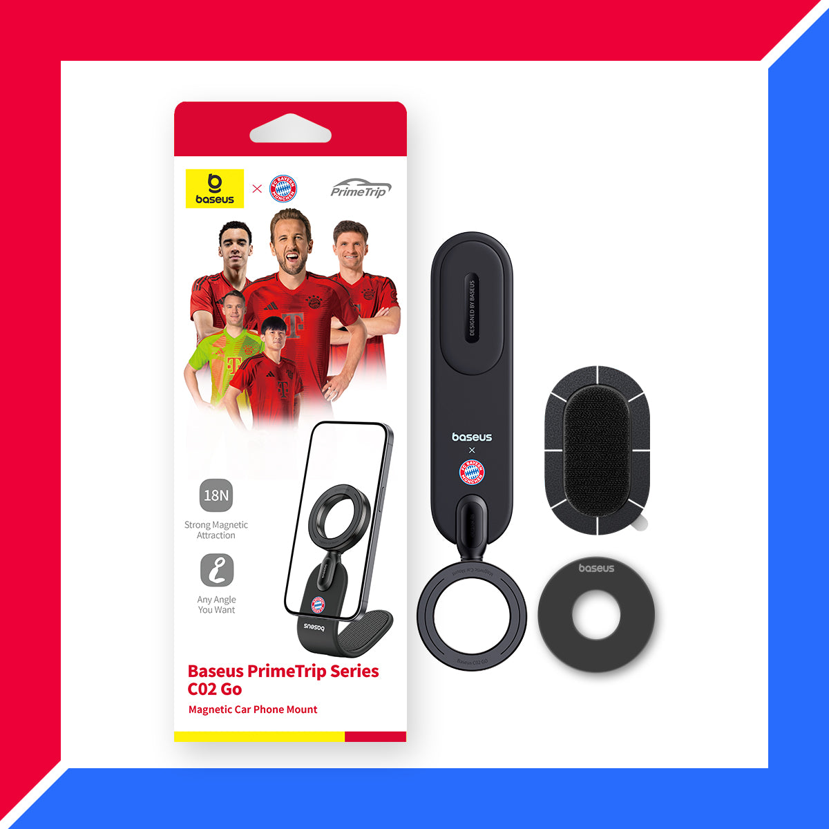 Baseus FC Bayern PrimeTrip C02 Go Magnetische Auto-Handyhalterung