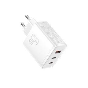 Baseus Cube Pro 3 Ports Fast Charger 65W White