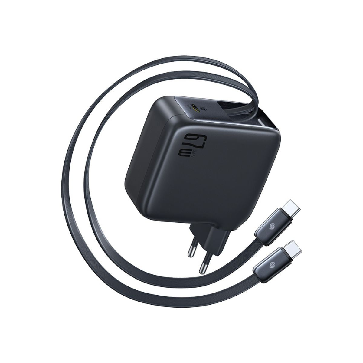 Baseus EnerCore CJ21 Fast Charger with Dual Retractable Cables 3C 67W