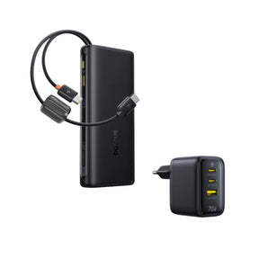 Baseus EnerFill FC41 with Cables 25000mAh 145W Power Bank + EnerFill FE22 GaN6 2C+U 70W Charger Bundle