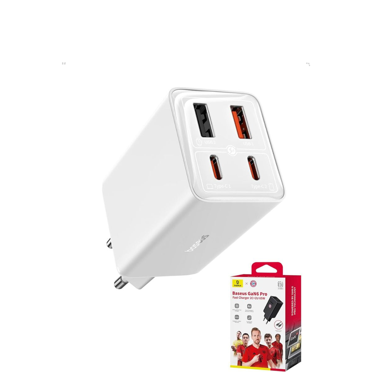 Baseus FC Bayern GaN6 Pro Fast Charger 2C+2U 65W