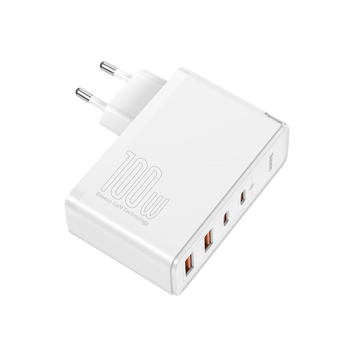 Baseus GaN2 4 Ports Fast Charger 100W White top