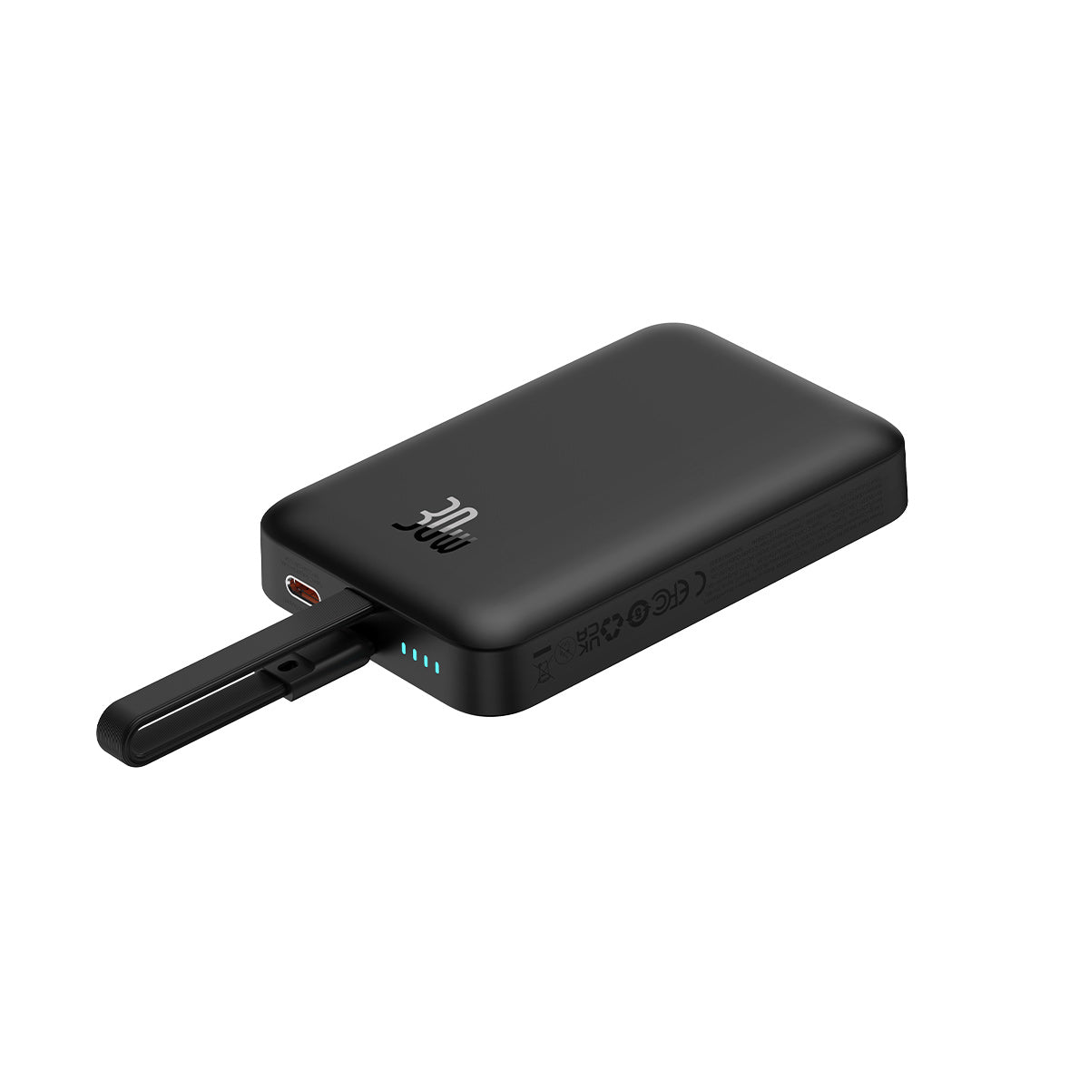 Baseus Magnetic Power Bank 30W 10000mAh With Built-in USB-C Cable Black