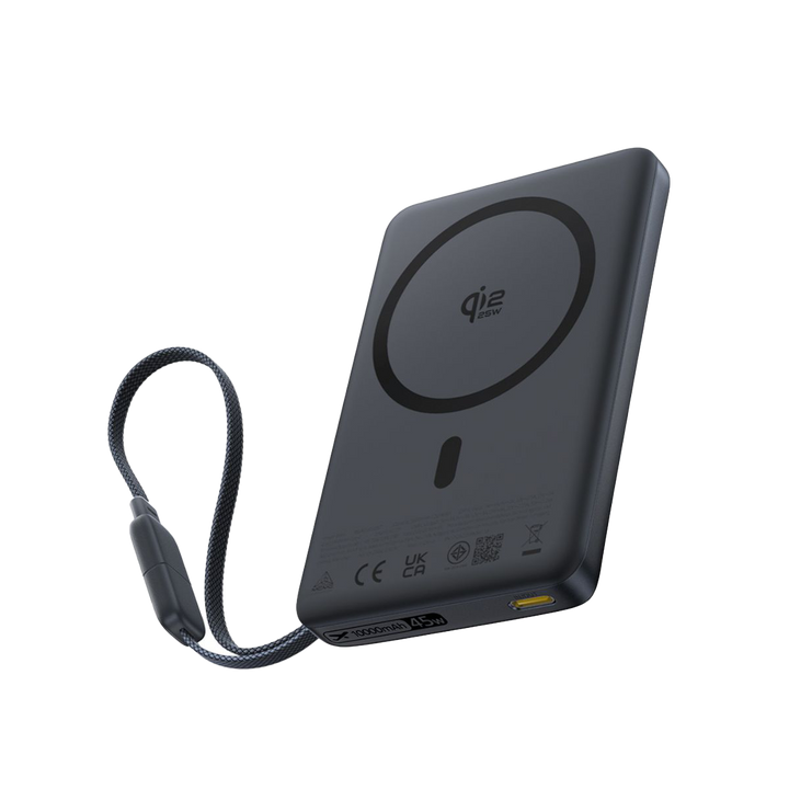 Baseus PicoGo AM52 Qi2.2 Magnetic Power Bank with Built-in Cable 10000mAh 45W With Built-in Cable