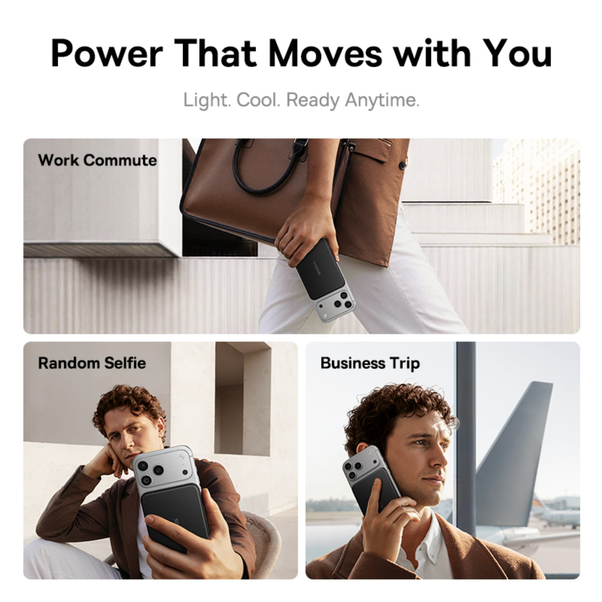 Baseus Picogo Air AM71 3C Magnetic Power Bank 5000mAh 22.5W Dark Cherry Edition