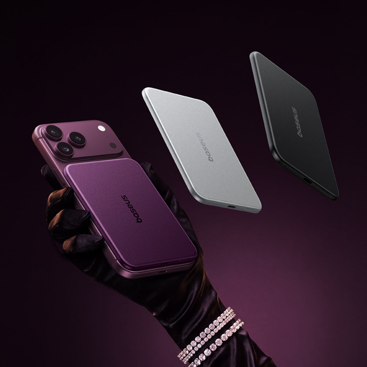 Baseus Picogo Air AM71 3C Magnetic Power Bank 5000mAh 22.5W Dark Cherry Edition