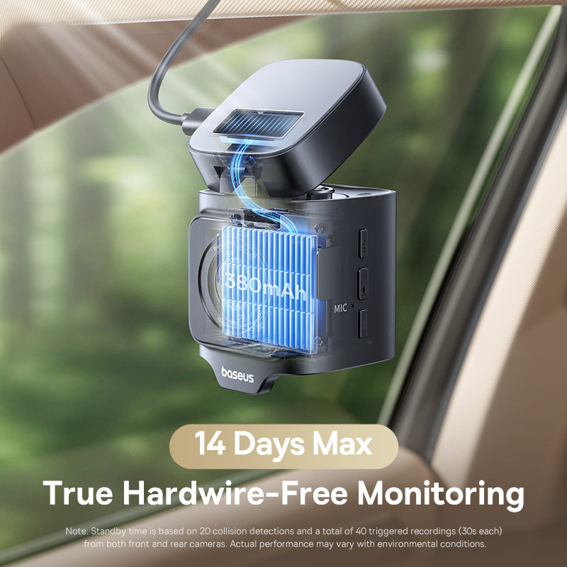 Baseus PrimeTrip VD1 Pro Dash Cam Lithium Battery 4K+1080p