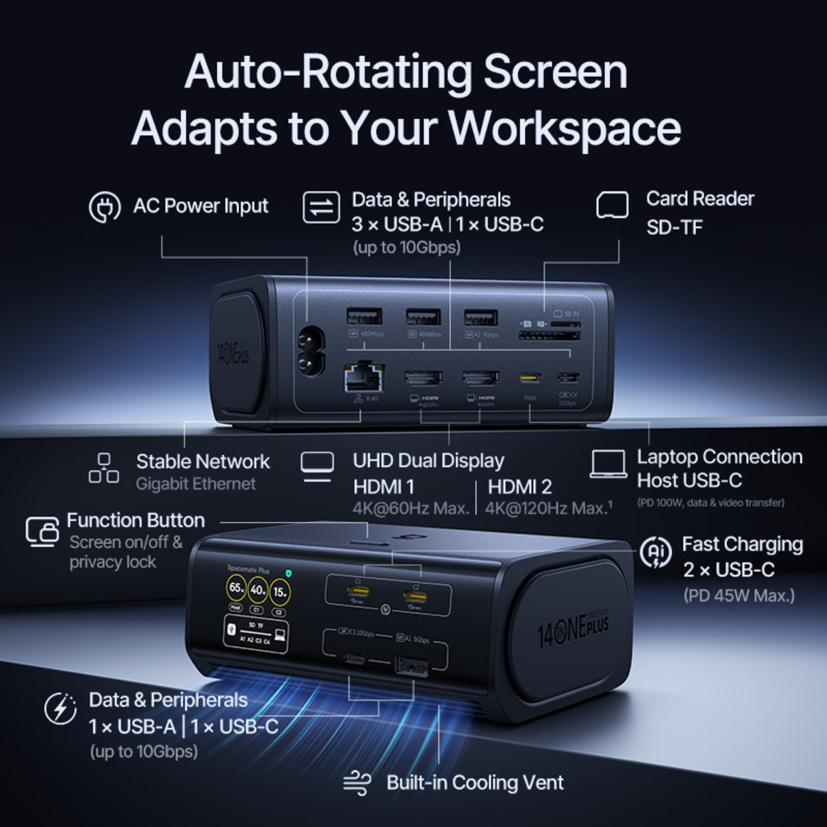 Baseus Spacemate RD1 Plus 14-in-1 (WIN) Docking Station
