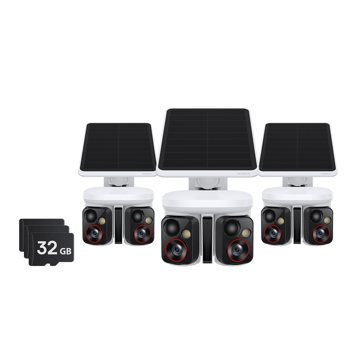 Baseus Security X1 Pro Outdoor Dual Camera With 32GB SD Card 3-Pack