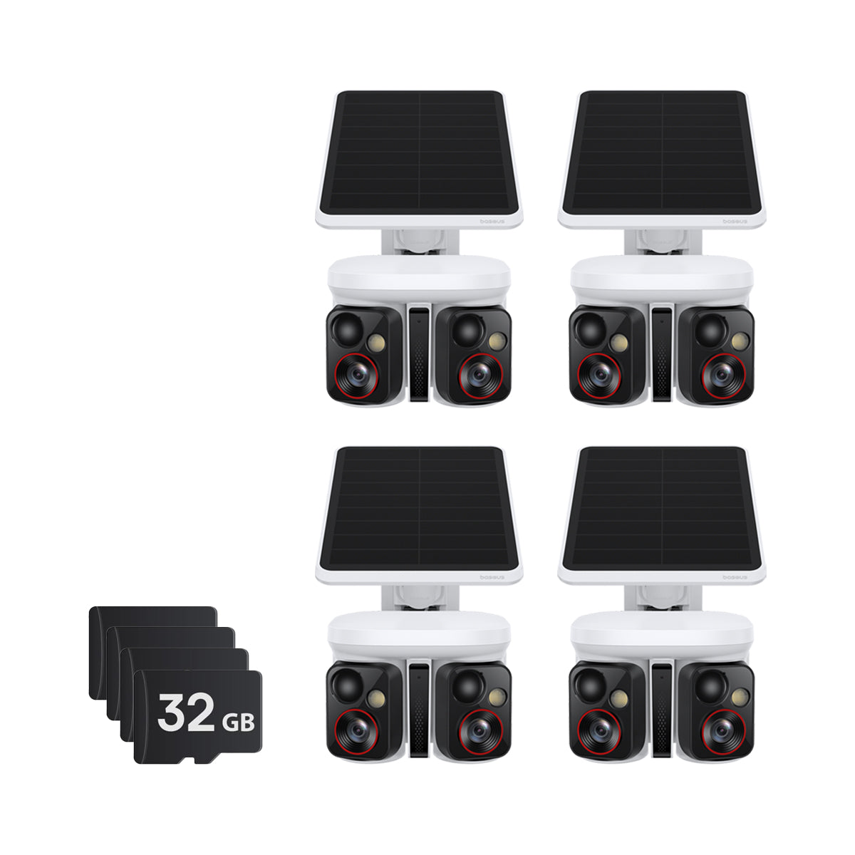 Baseus Security X1 Pro Outdoor Dual Camera With 32GB SD Card 4-Pack